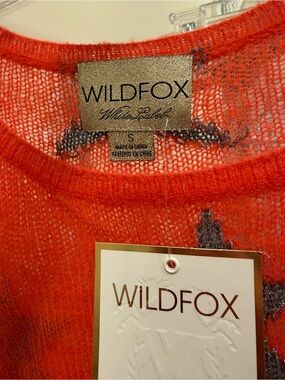 NWT vintage Wildfox couture - White lavel long sleeve sweater size small